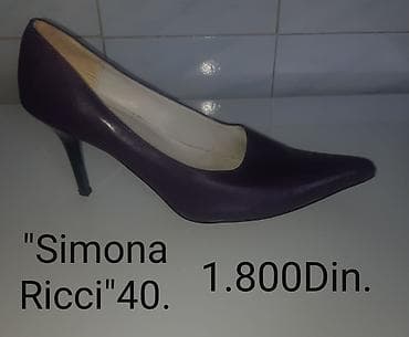 kozne cipele 37: Ženske salonke sa tankom štiklom i špicastim vrhom. - Brend: Simona — 3