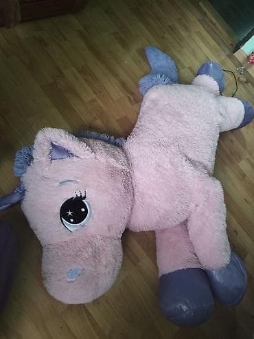 plišane haljine prodaja: Ogromna plišana jednorog igračka - Boja: svetloružičasta sa — 1