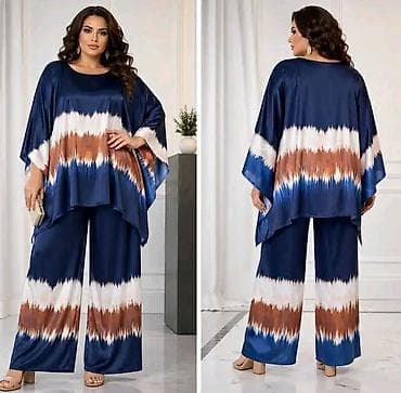 silvia pantalone: Ženski komplet – kaftan/bluza sa širokim pantalonama - Kroj — 1
