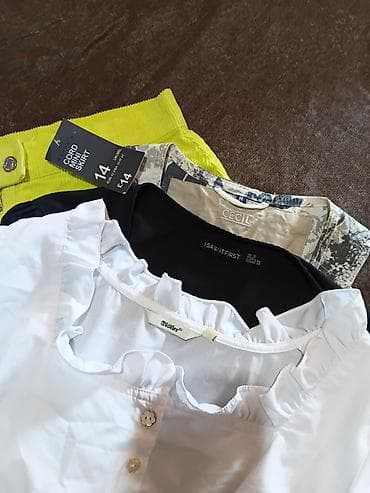 jeans marka: Ženska odeća – set komada (različiti brendovi) - Žuta kord mini — 3