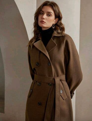 pojas za kaput: Elegantni ženski kaputi – dugi kroj - Model: klasičan dugi kaput sa — 4