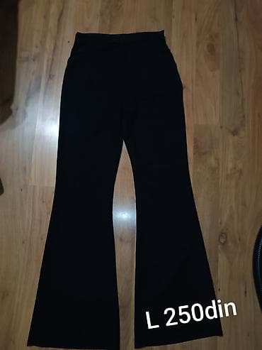 zenske cizme stefano: Crne ženske pantalone sa zvonastim nogavicama. - Veličina: L (oznaka — 2
