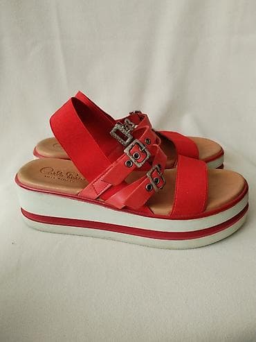 espadrile na platformu prodaja: Carlo Pera kozne sandale - br 38, kao nove — 3
