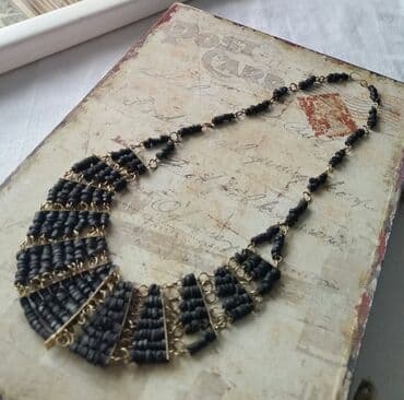 Jewellery sets: Original ogrlica iz Egipta Kombinacija crno-zlatno Dužina 47cm — 2