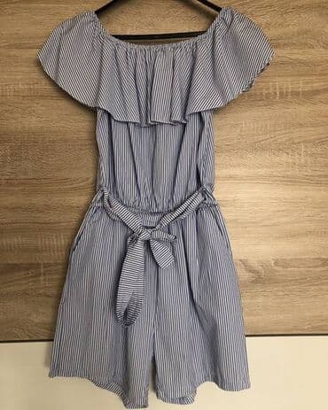 S (EU 36), Stripes, color - Light blue