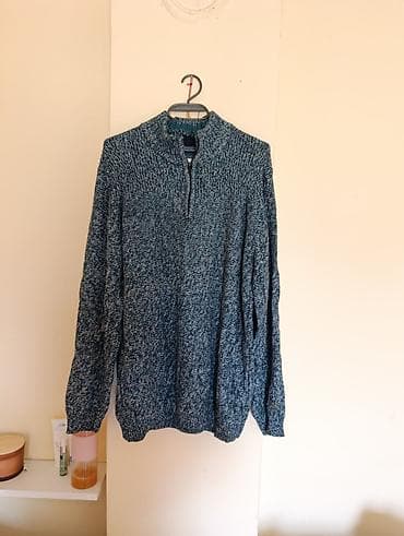 trapstar majica i sorc: Muški pleteni džemper sa polu-rajsferšlusom - Model: pulover sa — 1