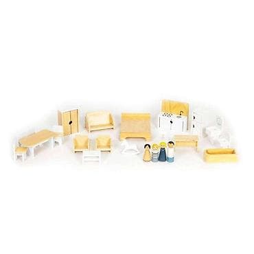 Dolls & Accessories: KUĆICA ZA LUTKE SET SA 18 DODATAKA – ECO TOYS Šifra proizvoda — 4