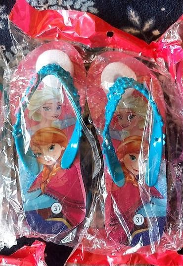 barbie haljina: Dečije japanke sa motivima iz crtanog filma Frozen (Ana i Elza) - — 10