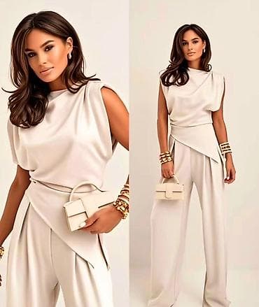 mona ranac zenski: 🔥Elegantni ženski komplet – top bez rukava i široke pantalone ✅2999 — 3
