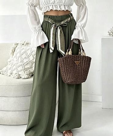 siroke pantalone na pruge: ✅Ženske široke pantalone sa visokim strukom
1900 din — 8
