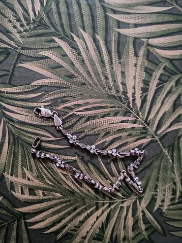 srebrno lance zensko: Srebrna ženska narukvica sa cirkonima - Materijal: srebro u boji — 1