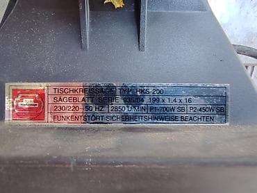 termometar sa sondom: T.I.P. Werkzeuge stolna kružna testera – model HKS-200 - Proizvođač — 2
