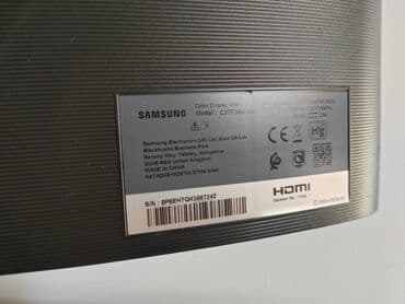 монитор samsung syncmaster: Samsung zakrivljeni monitor 27"   Prodajem monitor Samsung, 27" FHD — 8