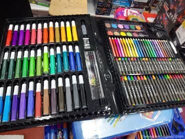 drvene puske za decu: Umetnički Kofer - Kreativni Set Bojica I Flomastera, uljanihi vodenih — 1