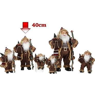 novogodišnji stolnjaci i nadstolnjaci: DEDA MRAZ 40CM BRAON – novogodišnji dekor Opis: - Figura Deda Mraza u — 1