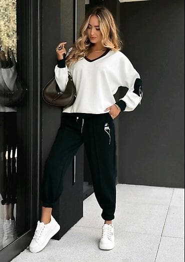 пс фасхион хаљине: Ženski dvodelni trenerka komplet – duks i pantalone - Gornji deo — 3