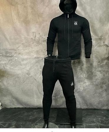 Trousers: Set, color - Black, Cotton — 4