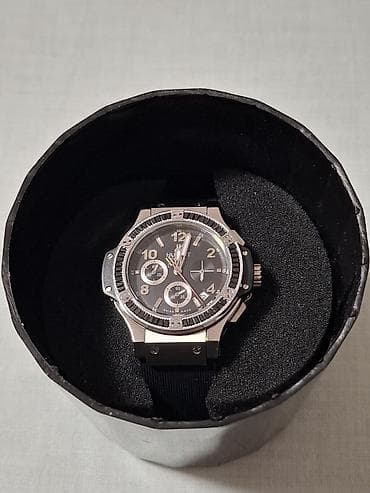 zlatni lanac 3 pa 1: Hublot Big Bang – muški hronograf sat - Kućište od nerđajućeg čelika — 4