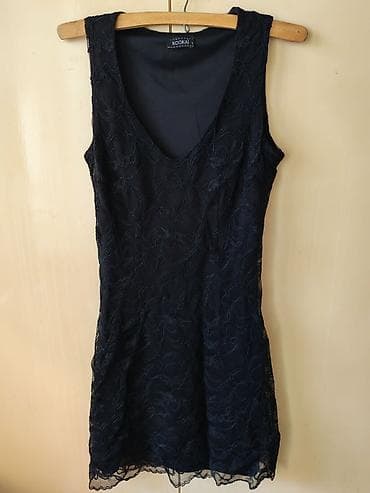 Roll-necks: Kookai haljina bez rukava, crna, sa čipkanim spoljnim slojem i — 1