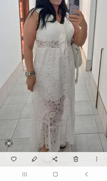 2XL (EU 44), color - White, Evening, With the straps