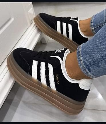 Men's Clothing: Adidas Samba patike – crno‑bele - Model: Samba - Gornjište: crna — 1