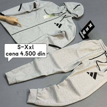 enter pantalone cena: Komplet, S, Adidas, bоја - Bež, Pamuk — 2