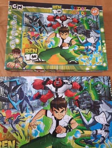 robot kuca igracka: Ben 10 - cartoon network. Puzzle - puzle - pazl kako ko voli. 60 kom — 1