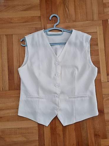 esprit kaputi: Beli ženski prsluk – elegantan, bez rukava, V-izrez - Klasičan kroj sa — 3