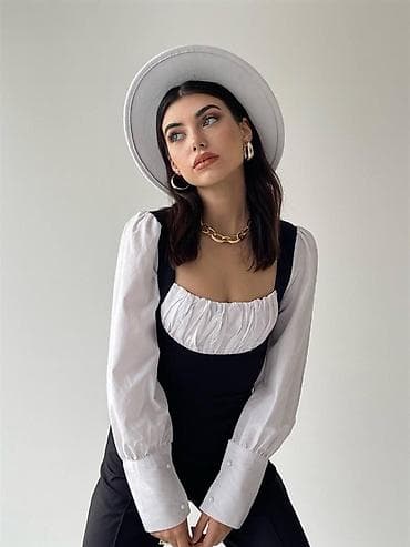 crne perike: ❤️❤️Elegantni ženski kombinezon u crno‑beloj kombinaciji.
🔥1900 din — 1