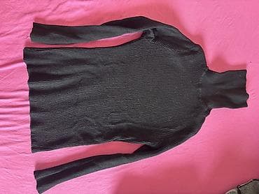 Kape i aksesoari: Crna ženska rolka od rebrastog pletenog materijala. - Model: uska — 1