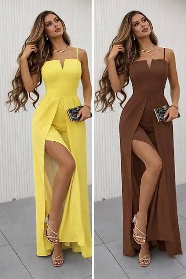 Elegantna ženska kombinacija 2-u-1: duga haljina sa ugrađenim kratkim