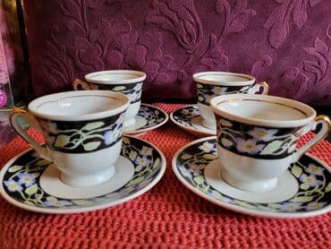 soljice za espresso lavazza: Solje nove nemacke,fena porcelen 70te. Komada. 4 — 5