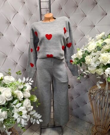 komplet za mamu i cerku: 🔥Ženski pleteni komplet – džemper i pantalone ❤️❤️ NOVOO trikotazni — 10