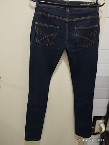 Farmerke: AMISU ženske farmerke – tamno plavi denim - Model: uske/skinny — 3