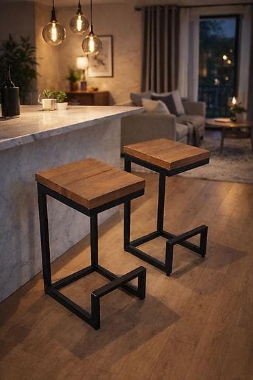 Barske stolice . - Dizajn: moderni industrijski stil sa čistim