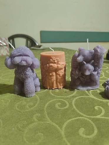 Candles and candlesticks: Ručne dekorativne sveće – unikatni modeli sa životinjskim i cvetnim — 1