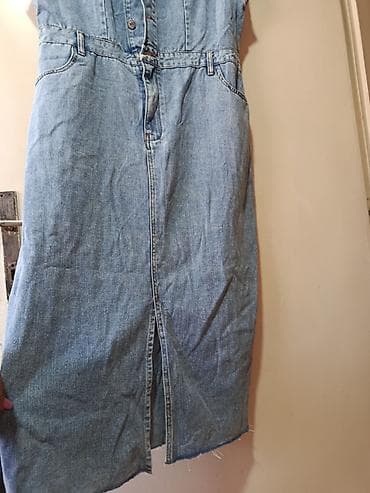 sandro ferrone haljine: Džins haljina bez rukava, svetloplava - Klasičan kroj od teksasa sa — 3