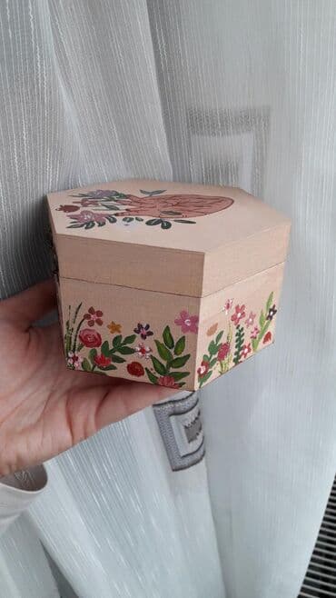 saksije sa nogicama: Jewelry box, Wood, color - Pink, New — 8