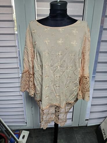 Tunike: Ženska bluzica/tunika u puder‑roze nijansi. xl - Kroj: širi, opušten — 1