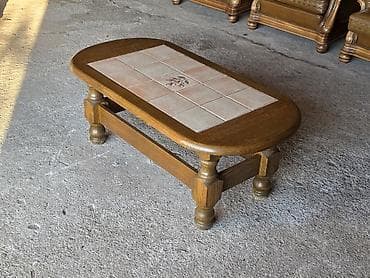 namestaj nova forma врање – слике: Drveni klub sto sa keramičkim pločicama - Materijal: masivno drvo — 8