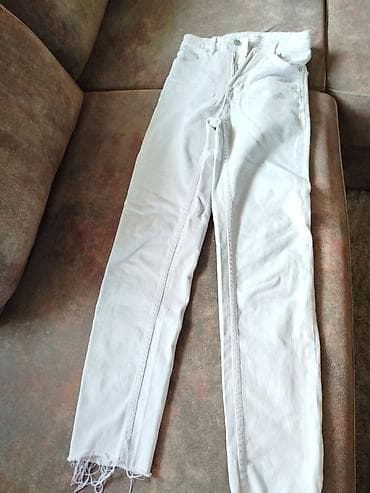 stradivarius kozne pantalone: Stradivarius, S, bоја - Bela — 4