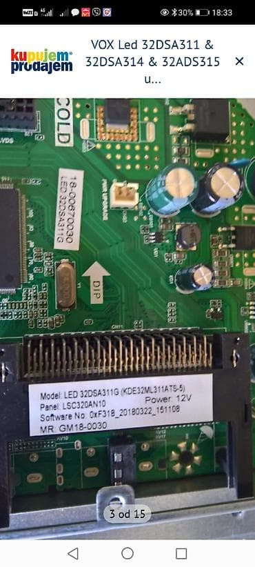 tastatura za tv: Na prodaju delovi za VOX LED televizore. **Delovi za model VOX Led — 4