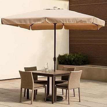 metalne tende za terase: Baštenski suncobran – kvadratni, 3x3 m - Oblik: kvadratni baldahin sa — 1