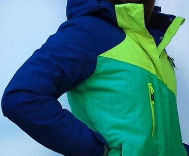 Ženska obuća: Zimska/ski jakna – žensko - Trobojni dizajn: tamnoplava, limeta i — 6