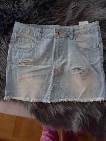 pantalone sa perjem: Mini, bоја - Svetloplava — 2