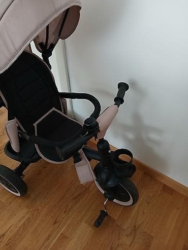 Dečiji tricikl sa ručkom za guranje i tendom - Višenamenski tricikl — 1