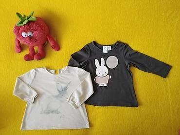 HM i Zara baby girls ❤ Dve majice čist pamuk sa elastinom Veličina 80