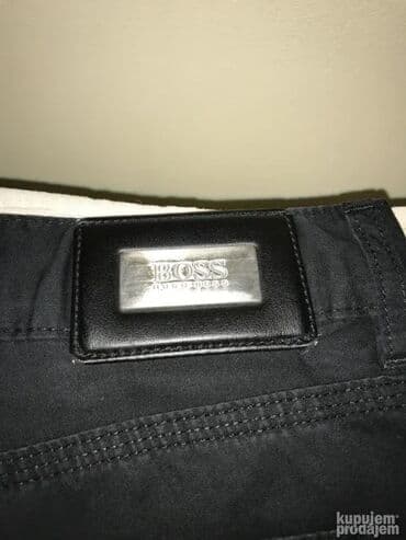 Original Hugo Boss pantalone 34 KAO NOVE 100% cotton Crna boja
