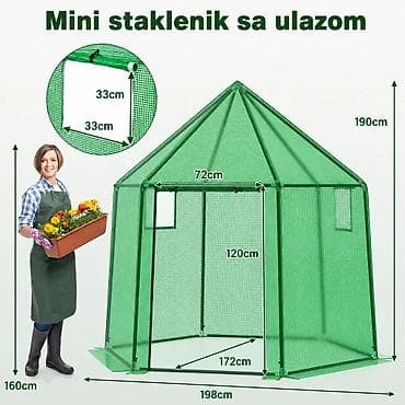 decije zavese za decake: Mini plastenik Venturo - 10200 din Boja: zelena Rolo vrata i dva — 1