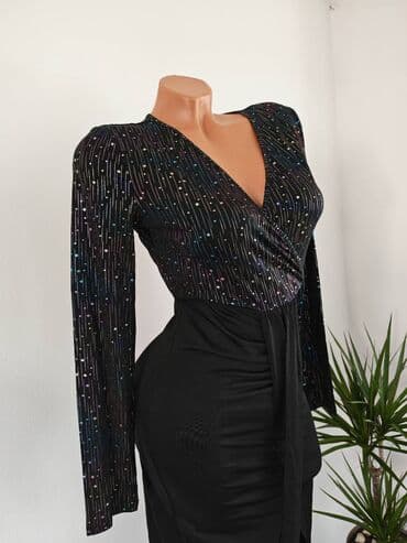 butik novi sad haljine: SHEIN🌼 Nova elegantna haljina sa prorezom Veličina S Poluobim 40-48 cm — 2